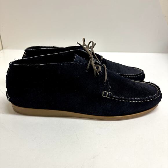 Rancourt & Co. Penobscot Chukka Boot Navy Blue Suede Handsewn Made in USA 12 - Picture 4 of 13